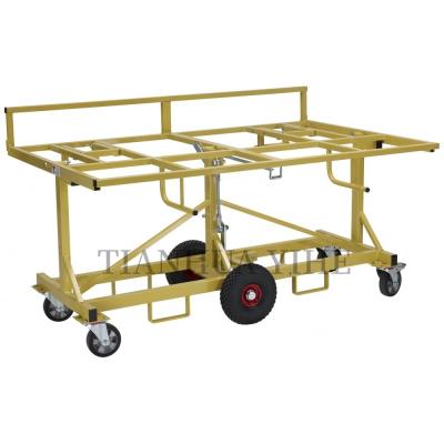 China 6 Wheels Plasterboard Trolley 500kg Material Handling Equipment Fabrication for sale