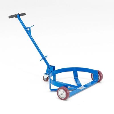 China Blue 500KGS Low Profile Drum Trolley Material Handling Equipment Fabrication for sale