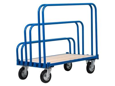 China Blue 4 Wheel Board Trolley Material Handling Equipment Fabrication for sale