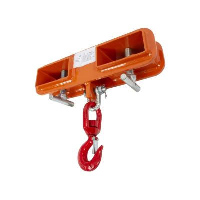 China Orange Fork Truck Swivel Hook Attachment 1 Tonne 1000KGS Capacity for sale