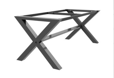 China X SHAPED STEEL TABLE FRAME WITH CENTRE BAR AND TOP SUPPORT FRAME for sale