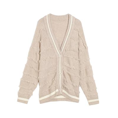 China Brand Luxury Women Breathable Warm Cardigan Designer Quilted Sweater With Button for sale