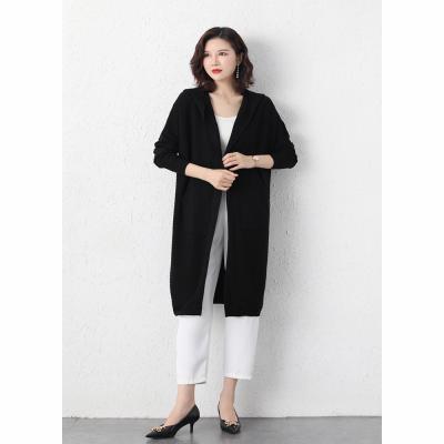 China high quality Elegante Anti-wrinkle blank cardigan knitted women hooded cardigan for sale