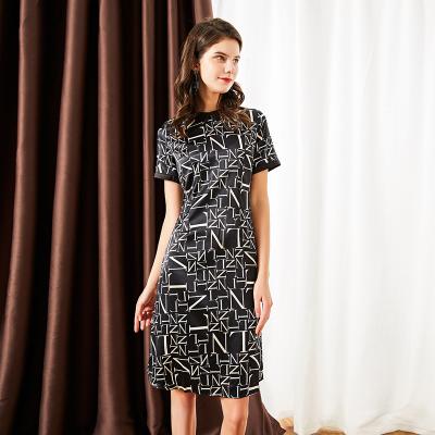 China 2020 Wholesale Anti-Static Letter Printed Mini Dresses Woman Casual Wears For Party for sale