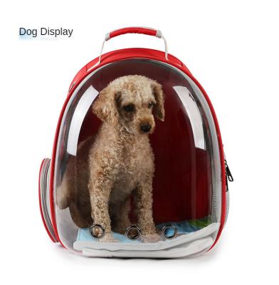 China Small Animals Capsule Creative New Pet Backpack Space Cat Pack Chest Full Transparent Backpack Dog Shoulder Pet Bag for sale