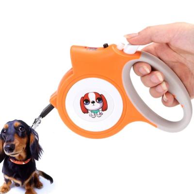 China CWW Amazon Viable Hot Selling Pet Supplies Automatic Dog Leash Light Non-Slip Walking Belt LED Retractable Leash for sale