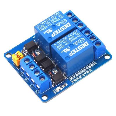 China 3.3V 5V 12V 24V  Control Relay Module 2 Channel Dual Optocoupler for sale