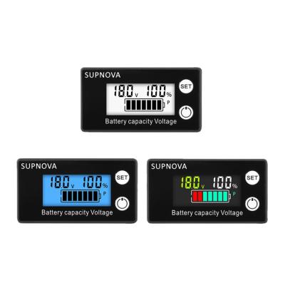 China Lead Acid Digital Ammeter Voltmeter Motorcycle Volt Gauge 12V-84V for sale