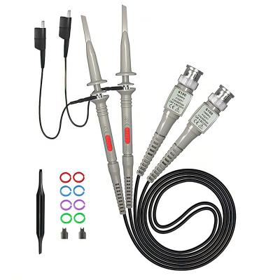 China 1pcs 2pcs P6100 BNC Tester Tool Oscilloscope Probe Kit 100MHz 1X 10X Clip for sale