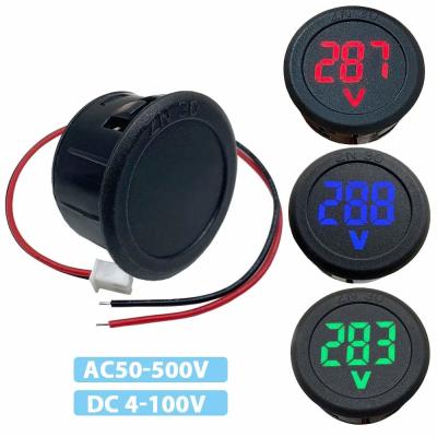 China DC 4-100V AC 50-500V Digital Ammeter Voltmeter Two Wire Automotive for sale