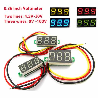 China Voltmeter 2 van de 0,36 Duim Digitale Ampèremeter Draden 3 Draden 4 Cijfersleiden Te koop