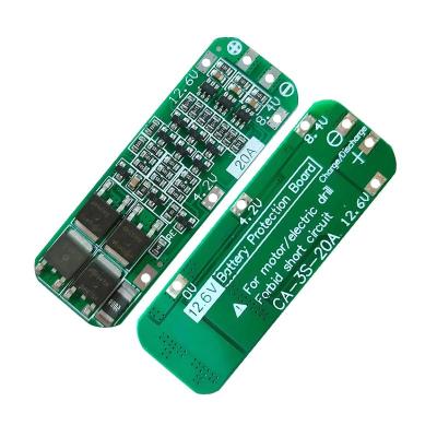 China CA-3S-20A-E 11.1V 12V 12.6V BMS Battery Protection Board Lithium 3s Bms Module for sale