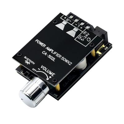 China ZK-502L 2.0 Channel Digital Amplifier Board Home Theater HIFI Amplificador with BT5.0 50WX2 Metal Material Stereo Board ZK-502L for sale