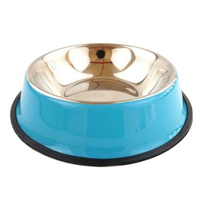 China Sustainable stainless steel dog bowl, cat bowl, skid resistant dog bowstainless steel pet bowl for sale