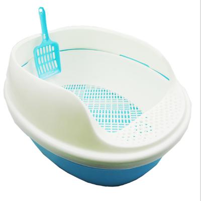 China Hot Viable Custom Plastic Cat Tray Automatic Cat Toilet Big Cat Toilet Screen Quick Litter Box for sale