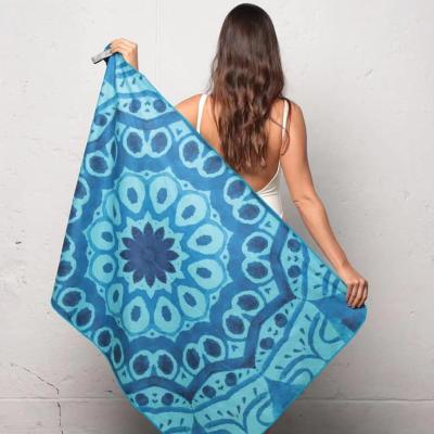 China New QUICK DRY Quick-Drying Soft Cotton Digital Printing Custom Beach Towels for sale