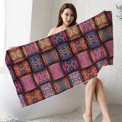 China New Design Custom Made Absorbent Sand Free Microfiber QUICK DRY Large Quality Beach Towels Wholesale Quick Dry for sale