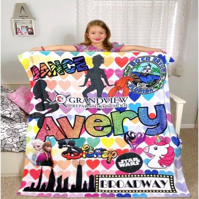 China Anti-pilling High Quality Custom Made Double Bed Milestone Baby Blanket for sale