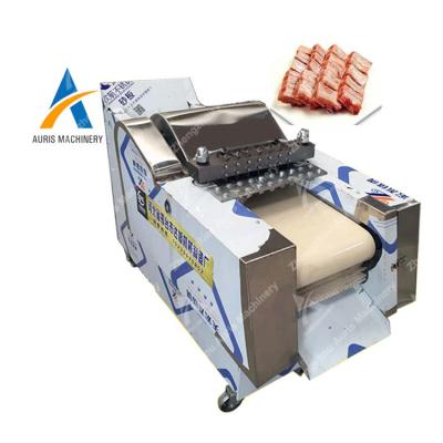 China High Efficiency Automatic Whole Chicken Cutter Fresh Meat Rib Beef Cube Cutting Machine for sale