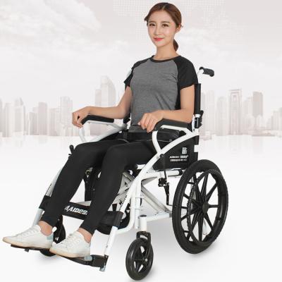 China SLY117 Big Wheels Comfortable Foldable Manual Wheelchair With Hand Ring for sale