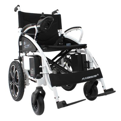 China Maidesite Light Outdoor Mobility Motorized Folding Electric Wheelchair for sale