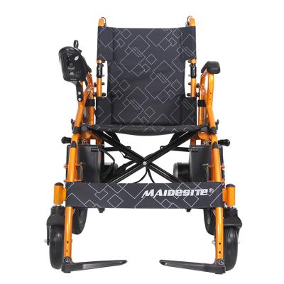 China Comfortable portable and foldable electric aluminum 4 wheel chair Foldable Wheel Chairs for sale