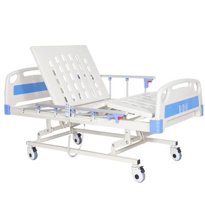 China 2021 Hot Selling Hospital Bed For Isola Temporary Multi Functions 3 Cranks Medical Care Stainless Folding Hospital Bed For Patient for sale