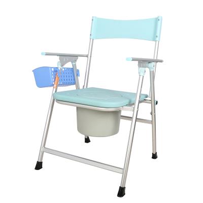 China Aluminum Alloy Cheap Price Folding Bathroom Commode Chair With Bedpan for sale