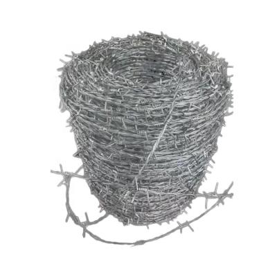 China Galvanized Security Fencing Barbed Wire for Agricultural and Industrial 1.6mm Wire Diameter Barbed Point 4 Long-Lasting for sale