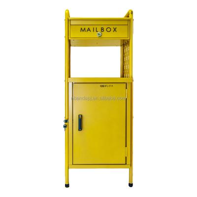 China Custom Modern Floor Design Outdoor Metal Home Mailbox For Letter And Newspaper for sale