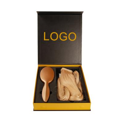 China Recyclable Wig Boxes Custom Logo Hair Extension Packaging CMYK Offset Printing LOGO Beauty Box Wig Paper Box for sale