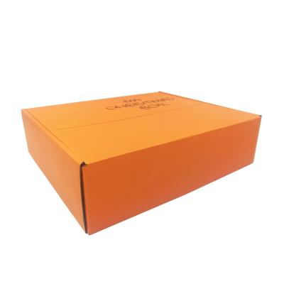 China Recycled Materials Orange And Blue Color Paper Jewelry Boxes Custom Shoe Box Wrapping Tissue Paper Box Packaging Clothes for sale