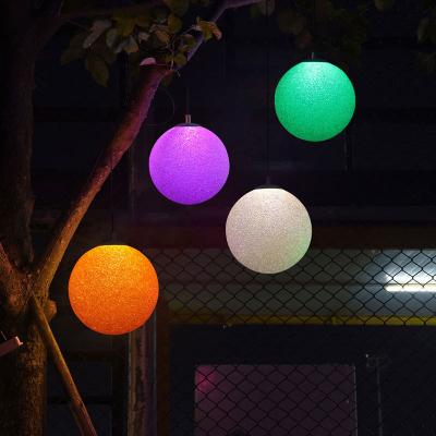 China Factory supply decorative led outdoor luminescent square scenic lighting hanging tree chandeliers rice ball diameter 25cm for sale