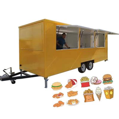 China Square Food Top Cart Machine Ice Cream Vegetable Processing Plant Vending Food Trailer Kiosk Food Cart For Sale for sale