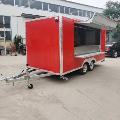 China Square Vegetable Processing Factory Street Food Trailer Street Canteen Food Trailer for sale