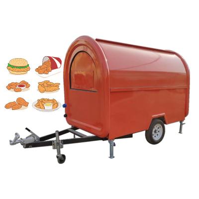 China 2022 mobile round vegetable processing factory street food trucks food trailer for sale for sale