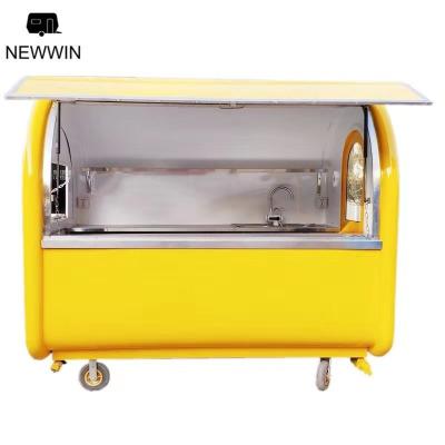 China Small food processing factory vegetable ice trailer mobile slush cart vegetable van for sale comida truck vintage food trailer for sale