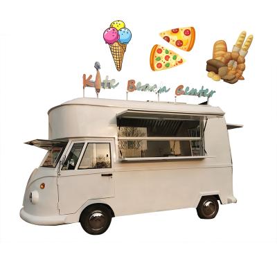 China Vegetable Processing Factory Modern Simplicity Car Ice Cream Food Truck Cafe Food Cart Luxury Vintage Car for sale