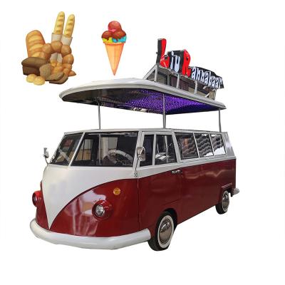 China Popular Outdoor Mobile Vegetable Processing Plant Food Car Vintage Burger Hot Dog Coffee Ice Cream Food Truck for sale