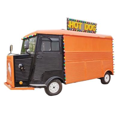 China Multifunctional Electric Food Car Retro Vegetable Processing Factory Street Citroen Food Truck for sale