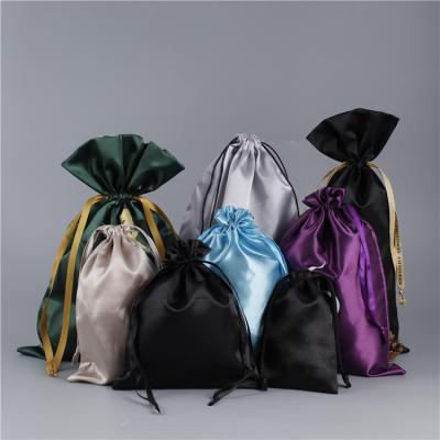 China Custom Drawstring Bag Jewelry Bag Satin Drawstring Stain Satin Drawstring Bag With Logo Cotton Drawstring Bag for sale