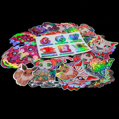 China Waterproof waterproof sticker marks INS style personality stickers customization laser colorful laser sticker for sale