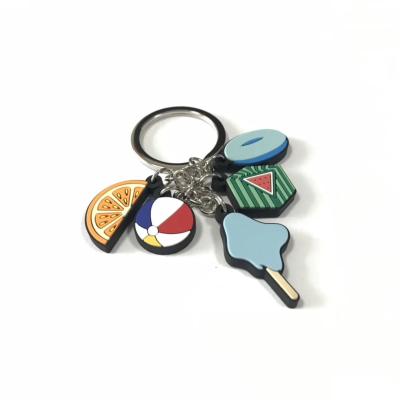 China 2d Logo Promotional Custom 3d Anime Gift Soft PVC Rubber Key Chain for sale