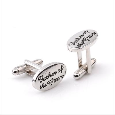 China Promotions Gifts Wholesale Customized Stainless Steel Alphabet Cufflink Set for sale