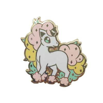 China Cute Enamel Pin Manufactur de Europe Unicorn Animal Bulk Custom Hard for sale