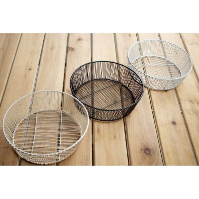 China Sustainable Factory Wholesale Goods Round Fruit And Vegetable Metal Round Wire Baskets For Storage Metal Wire Mesh Basket for sale