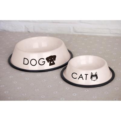 China Sustainable Galvanized Food Bowl Dog Customized Pet Food Bowl Metal Dog Food Bowl for sale