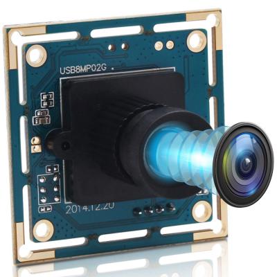 China No Distortion ELP 8MP USB Camera IMX179 HD Sensor 75 Degree No Distortion Lens Documents Scanning Mini Camera Module for sale