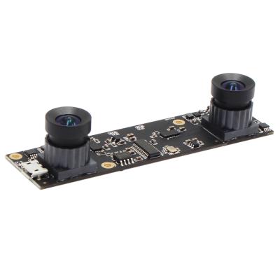 China ELP Webcam 2MP 1920x1080 30fps AR0330 Stereo USB Camera Module Without Distortion Lens 86x23mm for sale