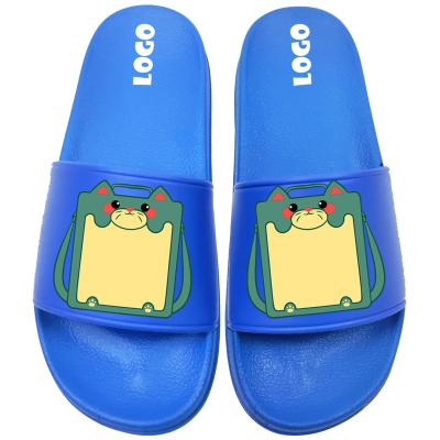 China Custom printed indoor outdoor slippers men's women's sandals waterproof logo high quality PVC custom slippers for sale